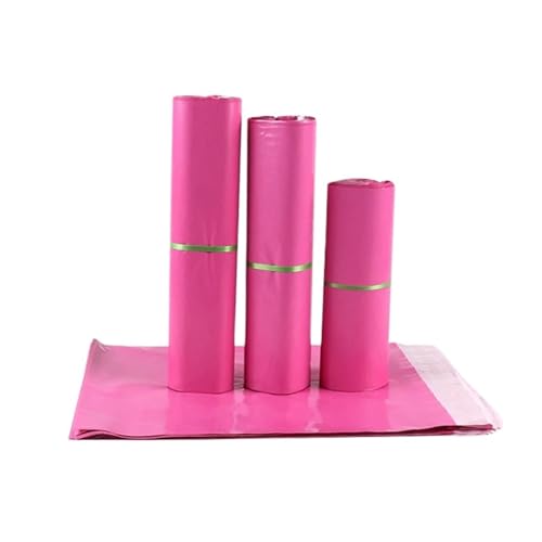 Versandtaschen Kleidung 10 Stück 7 Größen Rosa Kunststoff Logistik Kuriertasche Selbstklebende Dichtung Poly Beutel Wasserdicht Versandverpackung Umschlag(15x19cm x4cm) von FJOADNVM