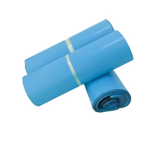 Versandtaschen Kleidung 10 Stück Blau/Rosa Kunststoff-Kuriertasche Milchtee-Farbe Versandversandtaschen Kleine Verpackungstasche Business Express Poly Mailer(Blue,17x30cm) von FJOADNVM