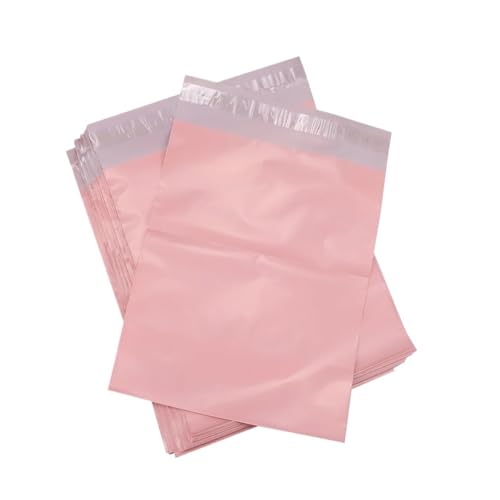 Versandtaschen Kleidung 10 Stücke Hellrosa Mailing Verpackung Umschläge Post Tasche Post Taschen Kurier Lagerung Taschen(25x35cm use 25x30cm) von FJOADNVM
