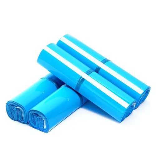 Versandtaschen Kleidung 10 Teile/los Kleine Größe Kurier Tasche Wasserdichte Lagerung Tasche Verdicken Versand Verpackung Tasche Rose Rot Kunststoff Umschlag Poly Mailbag(Blue,12x21cm) von FJOADNVM