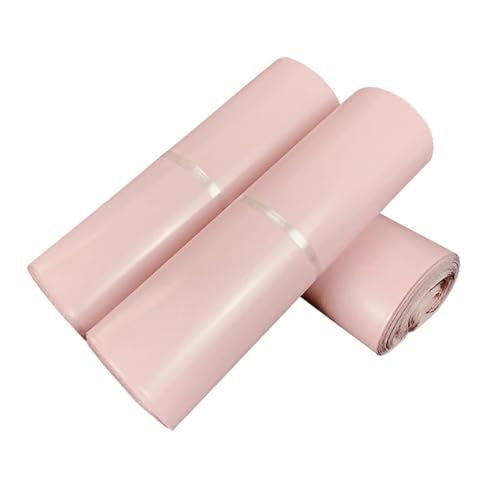 Versandtaschen Kleidung 10 Teile/los Kleine Größe Kurier Tasche Wasserdichte Lagerung Tasche Verdicken Versand Verpackung Tasche Rose Rot Kunststoff Umschlag Poly Mailbag(Light Pink,17x30cm) von FJOADNVM
