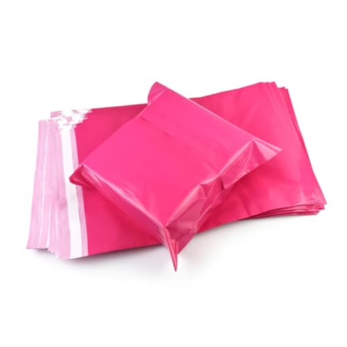 Versandtaschen Kleidung 10 Teile/los Kleine Größe Kurier Tasche Wasserdichte Lagerung Tasche Verdicken Versand Verpackung Tasche Rose Rot Kunststoff Umschlag Poly Mailbag(Rose Red,25x35cm) von FJOADNVM
