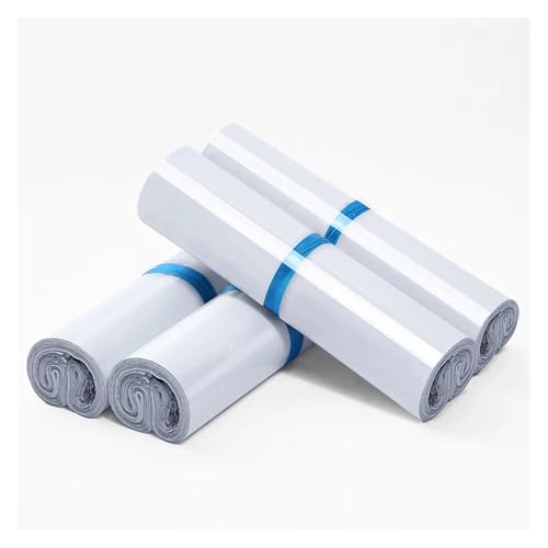 Versandtaschen Kleidung 10 Teile/los Kleine Größe Kurier Tasche Wasserdichte Lagerung Tasche Verdicken Versand Verpackung Tasche Rose Rot Kunststoff Umschlag Poly Mailbag(White,12x21cm) von FJOADNVM