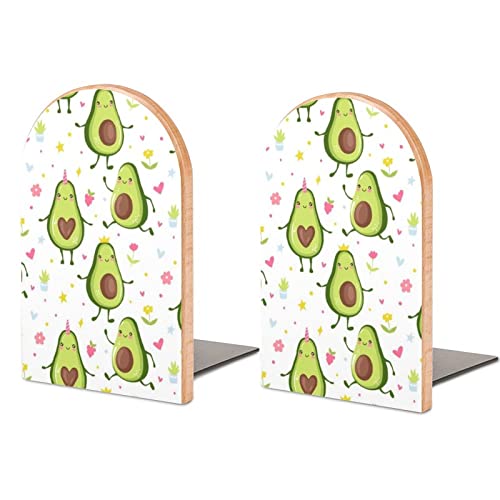 2 Stück Buchstützen, süßes Avocado-nahtloses Muster, Cartoon, lustiger Hintergrunddruck, Kawaii-Design, Bettwäsche, Geschenkpapier, Tapete, Obstillustration_90395–843, Buchstützen aus Holz für Regale, 2 Stück Buchstützen, süßes Avocado-nahtloses Muster, Cartoon, lustiger Hintergrunddruck, Kawaii-Design, Bettwäsche, Geschenkpapier, Tapete, Obstillustration_90395–843, Buchstützen aus Holz für Regale, von FJQWKLF