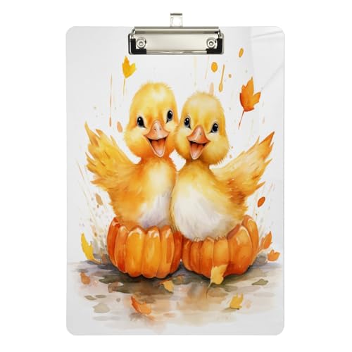 Acryl-Klemmbrett, Yel Duck, A4-Letter-Größe, Standard-Klemmbrett, silberfarbenes Klemmbrett, ideal für Studenten, Büro, Schule, Krankenschwestern, 31,8 x 21,6 cm Acryl-Klemmbrett, Yel Duck, A4-Letter-Größe, Standard-Klemmbrett, silberfarbenes Klemmbrett, ideal für Studenten, Büro, Schule, Krankenschwestern, 31,8 x 21,6 cm von FJQWKLF