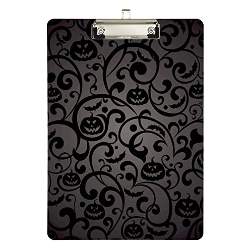 Acryl-Klemmbrett Haleen, Kürbis-Fledermaus-Blumenmuster, A4-Letter-Größe, Standard-Klemmbrett, silberfarbenes Klemmbrett, ideal für Studenten, Büro, Schule, Krankenschwestern, 31,8 x 21,6 cm Acryl-Klemmbrett Haleen, Kürbis-Fledermaus-Blumenmuster, A4-Letter-Größe, Standard-Klemmbrett, silberfarbenes Klemmbrett, ideal für Studenten, Büro, Schule, Krankenschwestern, 31,8 x 21,6 cm von FJQWKLF