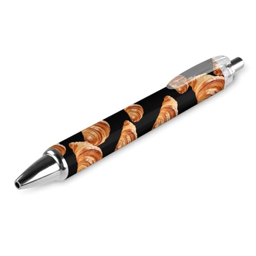 FJQWKLF Croissant-Kugelschreiber mit französischem Brot, einziehbar, blaue Tinte, 0,5 mm feine Spitze, Schreibstift, Bürobedarf, 1 Stück von FJQWKLF