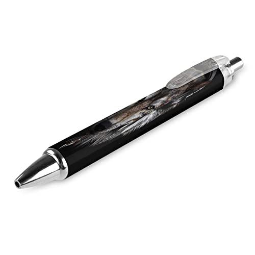 FJQWKLF Einziehbarer Tintenroller-Kugelschreiber mit Wolf-Motiv, blaue Tinte, glattes Schreiben, 0,5 mm, 1 Stück FJQWKLF Einziehbarer Tintenroller-Kugelschreiber mit Wolf-Motiv, blaue Tinte, glattes Schreiben, 0,5 mm, 1 Stück von FJQWKLF