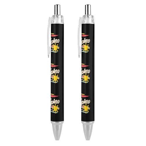 FJQWKLF Filipino Proud Philippines Niedliche Kugelschreiber für Frauen und Männer, einziehbarer 0,5-mm-Kugelschreiber zum Arbeiten, 2 Stück FJQWKLF Filipino Proud Philippines Niedliche Kugelschreiber für Frauen und Männer, einziehbarer 0,5-mm-Kugelschreiber zum Arbeiten, 2 Stück von FJQWKLF