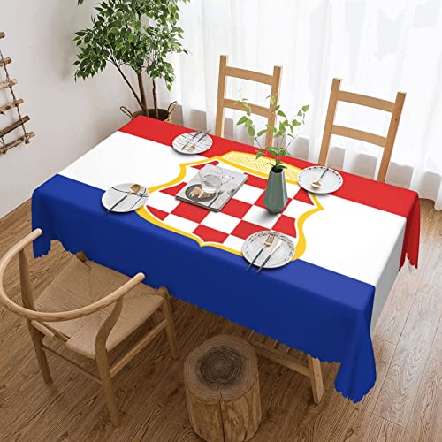 FJQWKLF Flagge der Kroatischen Republik Herzeg-Bosnien, quadratische Spitzentischdecke, wasserabweisender Stoff, warme und weiche Haptik, für Esstisch, 137,2 x 182,9 cm FJQWKLF Flagge der Kroatischen Republik Herzeg-Bosnien, quadratische Spitzentischdecke, wasserabweisender Stoff, warme und weiche Haptik, für Esstisch, 137,2 x 182,9 cm von FJQWKLF