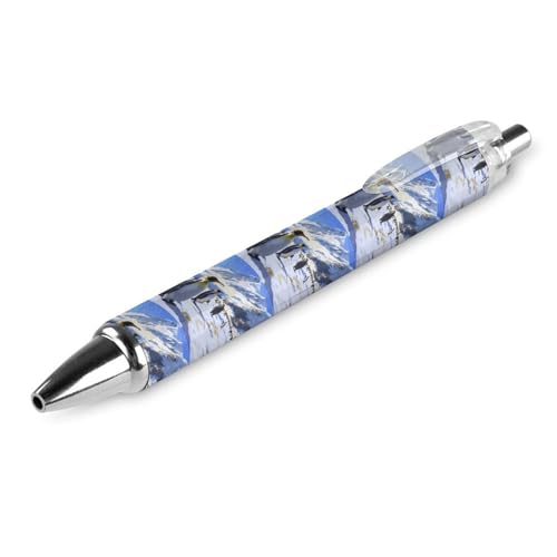 FJQWKLF Kugelschreiber mit Königspinguinen, 0,5 mm, personalisierbar, einziehbar, schwarzer runder Schaft, feine Spitze, Stifte für Notizbücher, Schreiben, Büro, 1 Stück FJQWKLF Kugelschreiber mit Königspinguinen, 0,5 mm, personalisierbar, einziehbar, schwarzer runder Schaft, feine Spitze, Stifte für Notizbücher, Schreiben, Büro, 1 Stück von FJQWKLF