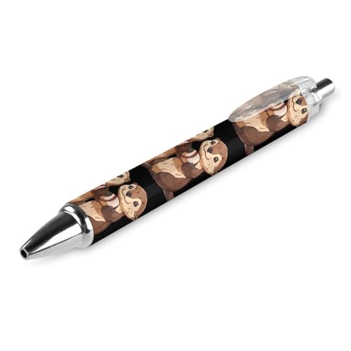 FJQWKLF Kugelschreiber mit Seeottern und Softball, 0,5 mm, personalisierbar, einziehbar, schwarzer, runder Schaft, feine Spitze, für Notizbücher, Schreiben, Büro, 1 Stück FJQWKLF Kugelschreiber mit Seeottern und Softball, 0,5 mm, personalisierbar, einziehbar, schwarzer, runder Schaft, feine Spitze, für Notizbücher, Schreiben, Büro, 1 Stück von FJQWKLF