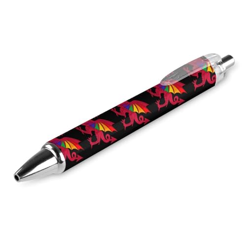 FJQWKLF Kugelschreiber mit stolzer Flagge von Wales, 0,5 mm, personalisierbar, einziehbar, schwarzer runder Schaft, feine Spitze, für Notizbücher, Schreiben, Büro, 1 Stück FJQWKLF Kugelschreiber mit stolzer Flagge von Wales, 0,5 mm, personalisierbar, einziehbar, schwarzer runder Schaft, feine Spitze, für Notizbücher, Schreiben, Büro, 1 Stück von FJQWKLF