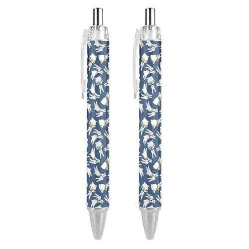 FJQWKLF Kugelschreiber mit süßem Kaninchen und Winterschnee, schwarz, für Männer und Frauen, Druckkugelschreiber, 0,5 mm Kugelschreiber für flüssiges Schreiben, 2 Stück FJQWKLF Kugelschreiber mit süßem Kaninchen und Winterschnee, schwarz, für Männer und Frauen, Druckkugelschreiber, 0,5 mm Kugelschreiber für flüssiges Schreiben, 2 Stück von FJQWKLF