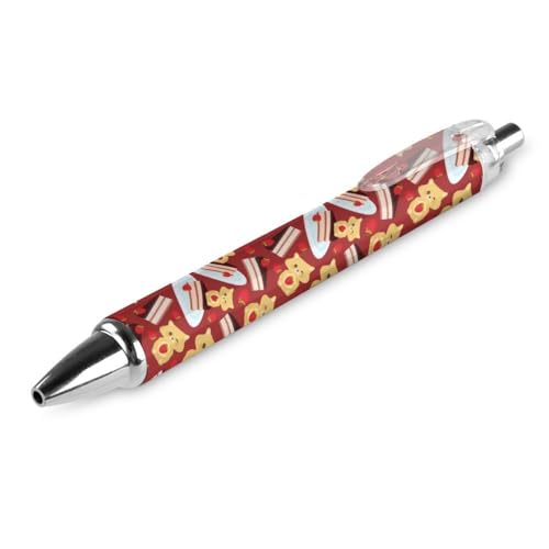 FJQWKLF Niedlicher Kugelschreiber mit Hamster-Tiermuster, schwarz, für Männer und Frauen, Druckkugelschreiber, 0,5 mm Kugelschreiber für flüssiges Schreiben, 1 Stück von FJQWKLF