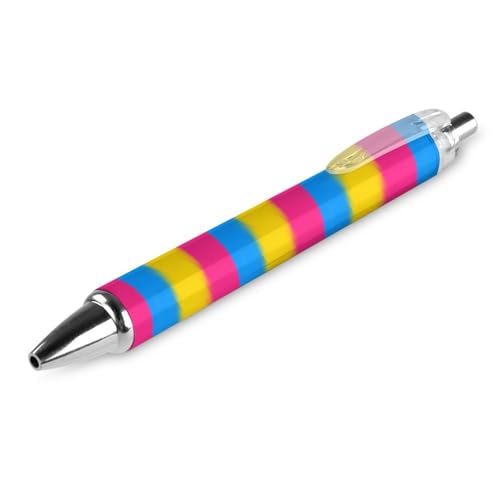 FJQWKLF Pansexual Pan Pride Schwarzer Kugelschreiber für Männer und Frauen, Druckkugelschreiber, 0,5 mm Kugelschreiber für flüssiges Schreiben, 1 Stück FJQWKLF Pansexual Pan Pride Schwarzer Kugelschreiber für Männer und Frauen, Druckkugelschreiber, 0,5 mm Kugelschreiber für flüssiges Schreiben, 1 Stück von FJQWKLF