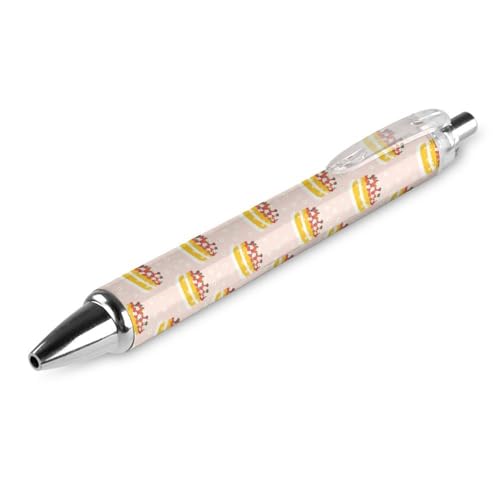 FJQWKLF Schwarzer Kugelschreiber mit leckerem Kuchenmuster für Männer und Frauen, einziehbarer Stift, 0,5 mm Kugelschreiber für flüssiges Schreiben, 1 Stück FJQWKLF Schwarzer Kugelschreiber mit leckerem Kuchenmuster für Männer und Frauen, einziehbarer Stift, 0,5 mm Kugelschreiber für flüssiges Schreiben, 1 Stück von FJQWKLF