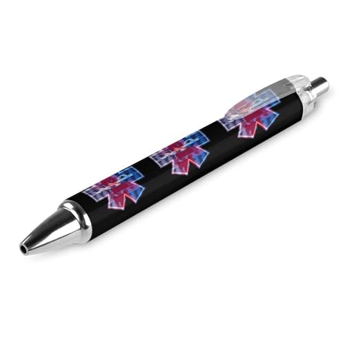 FJQWKLF Star of Life EMS Niedlicher Kugelschreiber für Damen und Herren, einziehbarer 0,5-mm-Kugelschreiber zum Arbeiten, 1 Stück FJQWKLF Star of Life EMS Niedlicher Kugelschreiber für Damen und Herren, einziehbarer 0,5-mm-Kugelschreiber zum Arbeiten, 1 Stück von FJQWKLF