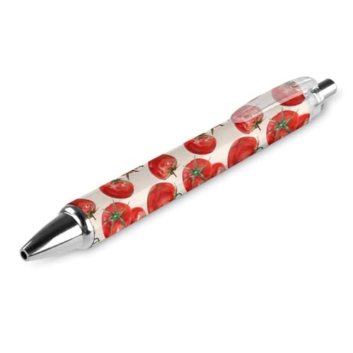 FJQWKLF Tomaten-Aquarell-Kugelschreiber, 0,5 mm, personalisierbar, einziehbar, schwarzer runder Schaft, feine Spitze, Stifte für Notizbücher, Schreiben, Büro, 1 Stück FJQWKLF Tomaten-Aquarell-Kugelschreiber, 0,5 mm, personalisierbar, einziehbar, schwarzer runder Schaft, feine Spitze, Stifte für Notizbücher, Schreiben, Büro, 1 Stück von FJQWKLF