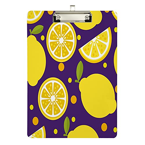 Klemmbrett aus Acryl, Lila Zitrone, A4-Letter-Größe, Standard-Klemmbrett, silberfarbenes Klemmbrett, ideal für Studenten, Büro, Schule, Krankenschwestern, 31,8 x 21,6 cm Klemmbrett aus Acryl, Lila Zitrone, A4-Letter-Größe, Standard-Klemmbrett, silberfarbenes Klemmbrett, ideal für Studenten, Büro, Schule, Krankenschwestern, 31,8 x 21,6 cm von FJQWKLF