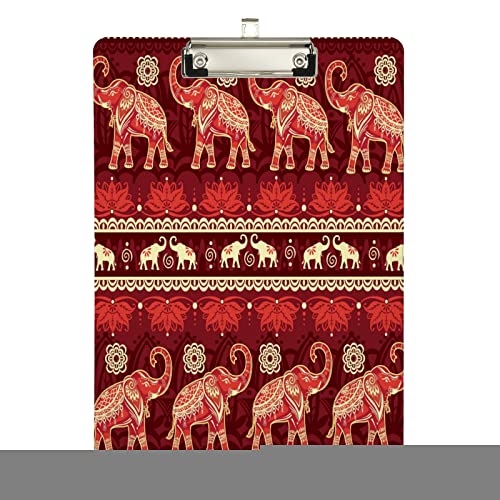 Klemmbrett aus Acryl, Motiv: Tribal Elephant, A4-Letter-Größe, Standard-Klemmbrett, silberfarbenes Klemmbrett, ideal für Studenten, Büro, Schule, Krankenschwestern, 31,8 x 21,6 cm Klemmbrett aus Acryl, Motiv: Tribal Elephant, A4-Letter-Größe, Standard-Klemmbrett, silberfarbenes Klemmbrett, ideal für Studenten, Büro, Schule, Krankenschwestern, 31,8 x 21,6 cm von FJQWKLF