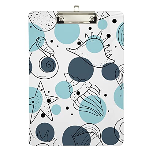 Klemmbrett aus Acryl, Muscheln, „Summer Time, A4-Letter-Größe, Standard-Klemmbrett, silberfarbenes Klemmbrett, ideal für Studenten, Büro, Schule, Krankenschwestern, 31,8 x 21,6 cm Klemmbrett aus Acryl, Muscheln, „Summer Time, A4-Letter-Größe, Standard-Klemmbrett, silberfarbenes Klemmbrett, ideal für Studenten, Büro, Schule, Krankenschwestern, 31,8 x 21,6 cm von FJQWKLF