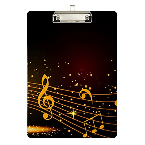 Klemmbrett aus Acryl, Musiknoten, A4-Letter-Größe, Standard-Klemmbrett, silberfarbenes Klemmbrett, ideal für Studenten, Büro, Schule, Krankenschwestern, 31,8 x 21,6 cm Klemmbrett aus Acryl, Musiknoten, A4-Letter-Größe, Standard-Klemmbrett, silberfarbenes Klemmbrett, ideal für Studenten, Büro, Schule, Krankenschwestern, 31,8 x 21,6 cm von FJQWKLF