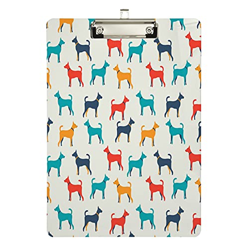 Klemmbrett aus Acryl, Tier- und Hundemuster, A4-Letter-Größe, Standard-Klemmbrett, silberfarbenes Klemmbrett, ideal für Studenten, Büro, Schule, Krankenschwestern, 31,8 x 21,6 cm Klemmbrett aus Acryl, Tier- und Hundemuster, A4-Letter-Größe, Standard-Klemmbrett, silberfarbenes Klemmbrett, ideal für Studenten, Büro, Schule, Krankenschwestern, 31,8 x 21,6 cm von FJQWKLF