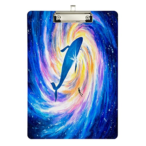Klemmbrett aus Acryl, Wal-Aquarellmalerei, A4-Letter-Größe, Standard-Klemmbrett, silberfarbenes Klemmbrett, ideal für Studenten, Büro, Schule, Krankenschwestern, 31,8 x 21,6 cm Klemmbrett aus Acryl, Wal-Aquarellmalerei, A4-Letter-Größe, Standard-Klemmbrett, silberfarbenes Klemmbrett, ideal für Studenten, Büro, Schule, Krankenschwestern, 31,8 x 21,6 cm von FJQWKLF