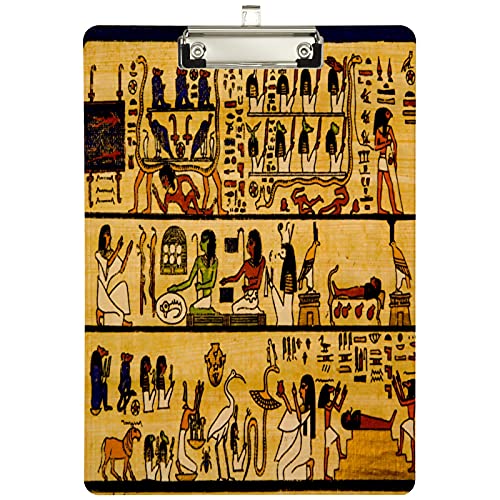 Klemmbrett aus Acryl, antikes ägyptisches Papyrus und Hieroglyphen, A4-Letter-Größe, Standard-Klemmbrett, silberfarbenes Klemmbrett, ideal für Studenten, Büro, Schule, Krankenschwestern, 31,8 x 21,6 c Klemmbrett aus Acryl, antikes ägyptisches Papyrus und Hieroglyphen, A4-Letter-Größe, Standard-Klemmbrett, silberfarbenes Klemmbrett, ideal für Studenten, Büro, Schule, Krankenschwestern, 31,8 x 21,6 c von FJQWKLF