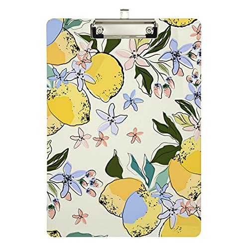 Klemmbrett aus Acryl, bunte Zitronen, Fers, A4-Letter-Größe, Standard-Klemmbrett, silberfarbenes Klemmbrett, ideal für Studenten, Büro, Schule, Krankenschwestern, 31,8 x 21,6 cm Klemmbrett aus Acryl, bunte Zitronen, Fers, A4-Letter-Größe, Standard-Klemmbrett, silberfarbenes Klemmbrett, ideal für Studenten, Büro, Schule, Krankenschwestern, 31,8 x 21,6 cm von FJQWKLF