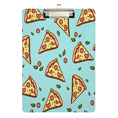 Klemmbrett aus Acryl, handgezeichnete Pizza, A4-Letter-Größe, Standard-Klemmbrett, silberfarbenes Klemmbrett, ideal für Studenten, Büro, Schule, Krankenschwestern, 31,8 x 21,6 cm Klemmbrett aus Acryl, handgezeichnete Pizza, A4-Letter-Größe, Standard-Klemmbrett, silberfarbenes Klemmbrett, ideal für Studenten, Büro, Schule, Krankenschwestern, 31,8 x 21,6 cm von FJQWKLF