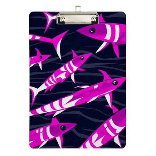 Klemmbrett aus Acryl, lila Fische, A4-Letter-Größe, Standard-Klemmbrett, silberfarbenes Klemmbrett, ideal für Studenten, Büro, Schule, Krankenschwestern, 31,8 x 21,6 cm Klemmbrett aus Acryl, lila Fische, A4-Letter-Größe, Standard-Klemmbrett, silberfarbenes Klemmbrett, ideal für Studenten, Büro, Schule, Krankenschwestern, 31,8 x 21,6 cm von FJQWKLF