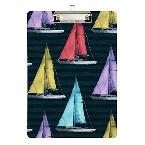 Klemmbrett aus Acryl, nautische Motive, verschiedene Boote, A4-Letter-Größe, Standard-Klemmbrett, silberfarbenes Klemmbrett, ideal für Studenten, Büro, Schule, Krankenschwestern, 31,8 x 21,6 cm Klemmbrett aus Acryl, nautische Motive, verschiedene Boote, A4-Letter-Größe, Standard-Klemmbrett, silberfarbenes Klemmbrett, ideal für Studenten, Büro, Schule, Krankenschwestern, 31,8 x 21,6 cm von FJQWKLF