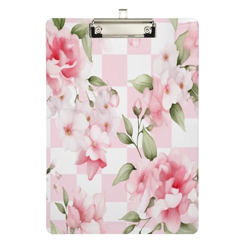 Klemmbrett aus Acryl, rosa Fer-Gitter, A4-Letter-Größe, Standard-Klemmbrett, silberfarbenes Klemmbrett, ideal für Studenten, Büro, Schule, Krankenschwestern, 31,8 x 21,6 cm Klemmbrett aus Acryl, rosa Fer-Gitter, A4-Letter-Größe, Standard-Klemmbrett, silberfarbenes Klemmbrett, ideal für Studenten, Büro, Schule, Krankenschwestern, 31,8 x 21,6 cm von FJQWKLF