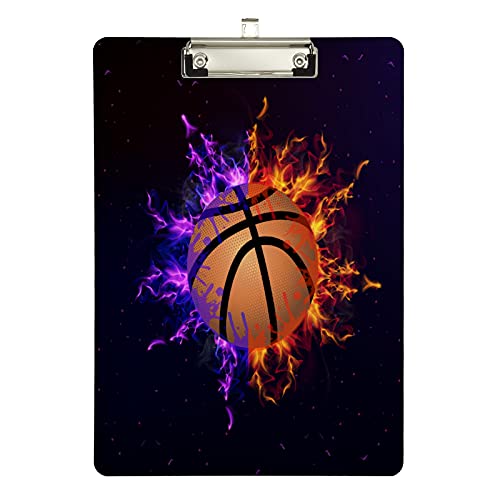 Klemmbrett aus Acryl „Basketball On Fire, A4-Letter-Größe, Standard-Klemmbrett, silberfarbenes Klemmbrett, ideal für Studenten, Büro, Schule, Krankenschwestern, 31,8 x 21,6 cm Klemmbrett aus Acryl „Basketball On Fire, A4-Letter-Größe, Standard-Klemmbrett, silberfarbenes Klemmbrett, ideal für Studenten, Büro, Schule, Krankenschwestern, 31,8 x 21,6 cm von FJQWKLF