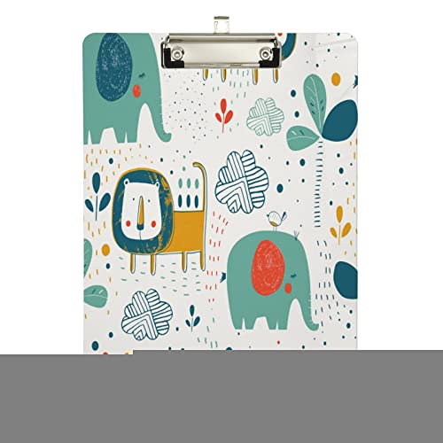 Klemmbrett aus Acryl mit niedlichen Elefanten, A4-Letter-Größe, Standard-Klemmbrett, silberfarbenes Klemmbrett, ideal für Studenten, Büro, Schule, Krankenschwestern, 31,8 x 21,6 cm Klemmbrett aus Acryl mit niedlichen Elefanten, A4-Letter-Größe, Standard-Klemmbrett, silberfarbenes Klemmbrett, ideal für Studenten, Büro, Schule, Krankenschwestern, 31,8 x 21,6 cm von FJQWKLF