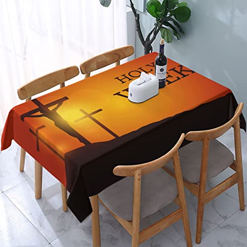 Rechteckige Tischdecke für die Karwoche, 137,2 x 182,9 cm, wasserdicht, auslaufsicher, staubdicht, knitterfrei Rechteckige Tischdecke für die Karwoche, 137,2 x 182,9 cm, wasserdicht, auslaufsicher, staubdicht, knitterfrei von FJQWKLF