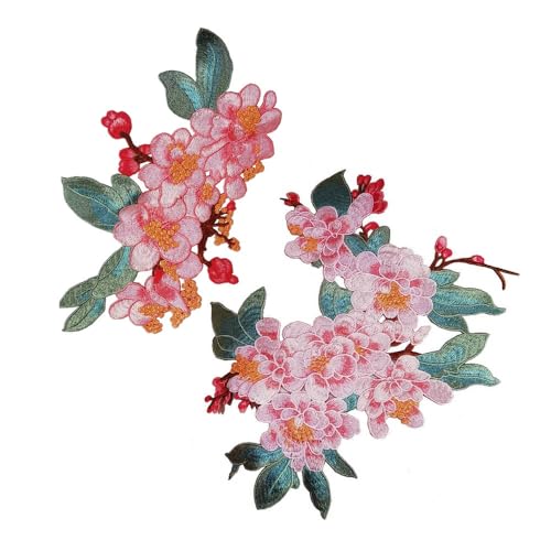 2 Stück/Set rosa schöne Blumen bestickte Nähapplikation zum Aufnähen auf Flicken 2 Stück/Set rosa schöne Blumen bestickte Nähapplikation zum Aufnähen auf Flicken von FJTANG