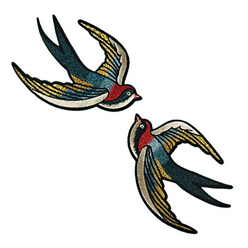 6 Stück schöne Vögel-Aufnäher zum Aufbügeln (Kolibri) von FJTANG