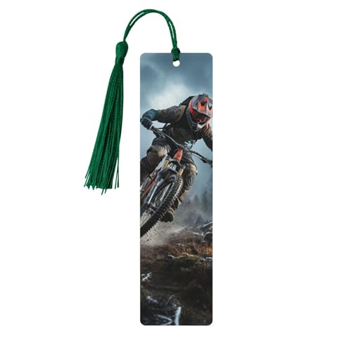 Lesezeichen aus Holz für Buchliebhaber, Mountainbike-Turnier-Lesezeichen mit Quasten, Handwerk, Holz, Lesezeichen, Etikett, Holz, Lesezeichen, Lesezeichen, Ornamente, Geschenk für Frauen und Männer Lesezeichen aus Holz für Buchliebhaber, Mountainbike-Turnier-Lesezeichen mit Quasten, Handwerk, Holz, Lesezeichen, Etikett, Holz, Lesezeichen, Lesezeichen, Ornamente, Geschenk für Frauen und Männer von FJWSLCH