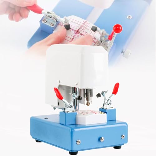 FJYAWEN Linsenschablonen-Stanzmaschine, Dreiloch-Stanzmaschine, Schalungsmaschine, Brillenbohrmaschine 6000 U/Min, Brillenstanzwerkzeug Mit Vorrichtungsspannvorrichtung von FJYAWEN