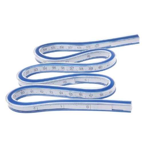 FKWKUW 1 PCS Flexibles Kurvenlineal 60 cm Kurvenlineal Schneiderbedarf - Kurvenlineal Flexibel Nähen & Zeichnen mit perfektem Werkzeug von FKWKUW
