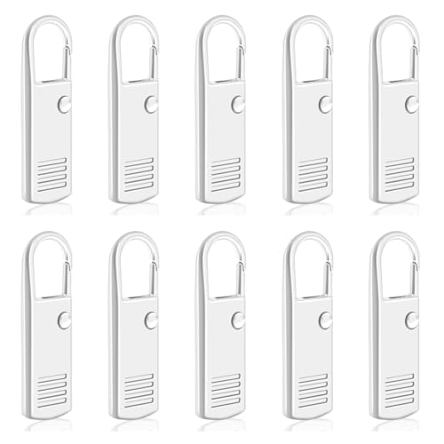 FKWKUW 10 Stück Reißverschluss Zipper,Reißverschluss Zipper Ersatz,Detachable Zipper Pull Tabs,Metall Reissverschluss Zipper Pull Für Luggage Clothing Jackets Backpacks Boots Purse Coat von FKWKUW