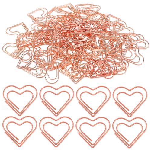 FKWKUW 100 Stück Büroklammern Herz Edelstahl Niedliche Liebe Büroklammern Klein Lesezeichen Zum Sortieren Organisieren Bastelpapier Kinder Kennzeichnung Dokument Büro Schulbedarf Rosegold FKWKUW 100 Stück Büroklammern Herz Edelstahl Niedliche Liebe Büroklammern Klein Lesezeichen Zum Sortieren Organisieren Bastelpapier Kinder Kennzeichnung Dokument Büro Schulbedarf Rosegold von FKWKUW