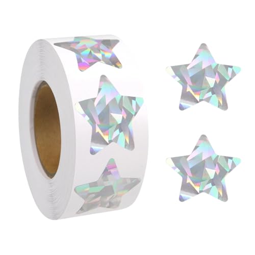 FKWKUW 500 Stück Sticker Sterne Aufkleber Sterne Für Kinder Sterne Funkelnde Aufkleber Glänzendes Funkeln Sterne Belohnung Sticker Kleine Stern Aufkleber Rolle Für Kinder Klassenzimmer Zuhause(Silber) FKWKUW 500 Stück Sticker Sterne Aufkleber Sterne Für Kinder Sterne Funkelnde Aufkleber Glänzendes Funkeln Sterne Belohnung Sticker Kleine Stern Aufkleber Rolle Für Kinder Klassenzimmer Zuhause(Silber) von FKWKUW