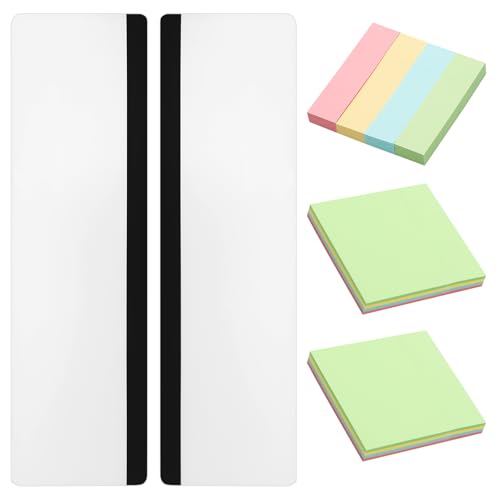 FL HUA 2 Stück Memoboard für Monitor, Pc Bildschirm Zettelhalter mit Haftnotizen, Monitor Memo Board Transparent für Büro Computer and Heim Schreibtisch von FL HUA