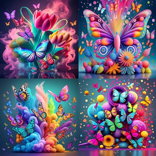 FLAJZ 4 Pack Malen Nach Zahlen Kinder, 4 Paint By Numbers Cartoon Tiere, Diy Handgemalt öLgemäLde Leinwand füR Home DéCor, füR Jungen Und MäDchen Im Alter Von 5–6–7–9–10 Jahren FLAJZ 4 Pack Malen Nach Zahlen Kinder, 4 Paint By Numbers Cartoon Tiere, Diy Handgemalt öLgemäLde Leinwand füR Home DéCor, füR Jungen Und MäDchen Im Alter Von 5–6–7–9–10 Jahren von FLAJZ