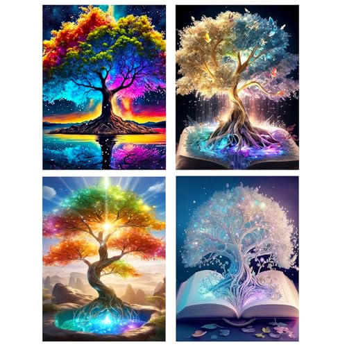 FLAJZ Diamond Painting, 4 Stück Diamond Painting Erwachsene, Diamond Painting Set für Erwachsene und Kinder, Mosaikherstellung Für Wohnzimmer, Schlafzimmer, Büro, Wand, Heimdekoration FLAJZ Diamond Painting, 4 Stück Diamond Painting Erwachsene, Diamond Painting Set für Erwachsene und Kinder, Mosaikherstellung Für Wohnzimmer, Schlafzimmer, Büro, Wand, Heimdekoration von FLAJZ
