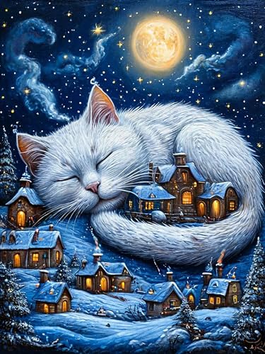 FLAJZ Diamond Painting, Katze 5D Diamond Painting Erwachsene, Diamond Painting Set für Erwachsene und Anfänger, DIY Mosaikherstellung Bastelset für Haus Wanddeko 30×40cm FLAJZ Diamond Painting, Katze 5D Diamond Painting Erwachsene, Diamond Painting Set für Erwachsene und Anfänger, DIY Mosaikherstellung Bastelset für Haus Wanddeko 30×40cm von FLAJZ